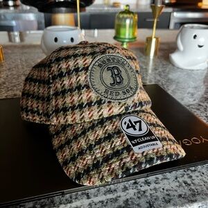 Anthropologie 47 Boston Red Sox Multicolor Plaid Cap